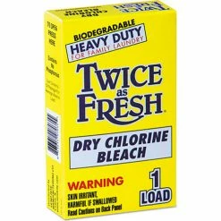 Diversey Twice As Fresh Laundry Bleach Powder, 2 oz. Box, 100 Boxes - 2979646