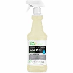 ZolaTerra® Stainless Steel Cleaner For Commercial Kitchens, 32 oz. Trigger Spray, 6 Bottles