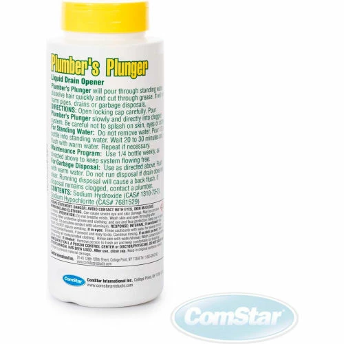 Plumbers Plunger™ Plumbers Plunger™ Liquid Drain Opener, Quart Bottle, 12 Bt - 30-700 - Pkg Qty 12 4 Plumbers Plunger™ Plumbers Plunger™ Liquid Drain Opener, Quart Bottle, 12 Bt - 30-700 - Pkg Qty 12 - Image 2