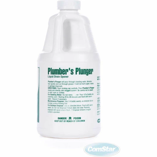 Plumbers Plunger™ Plumbers Plunger™ Liquid Drain Opener, 1/2 Gallon, 6 Bt - 30-710 - Pkg Qty 6 4 Plumbers Plunger™ Plumbers Plunger™ Liquid Drain Opener, 1/2 Gallon, 6 Bt - 30-710 - Pkg Qty 6 - Image 2