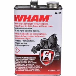 Hercules WHAM® Drain And Waste System Cleaner, Gallon Can, 6 Cans - 20115 - Pkg Qty 6